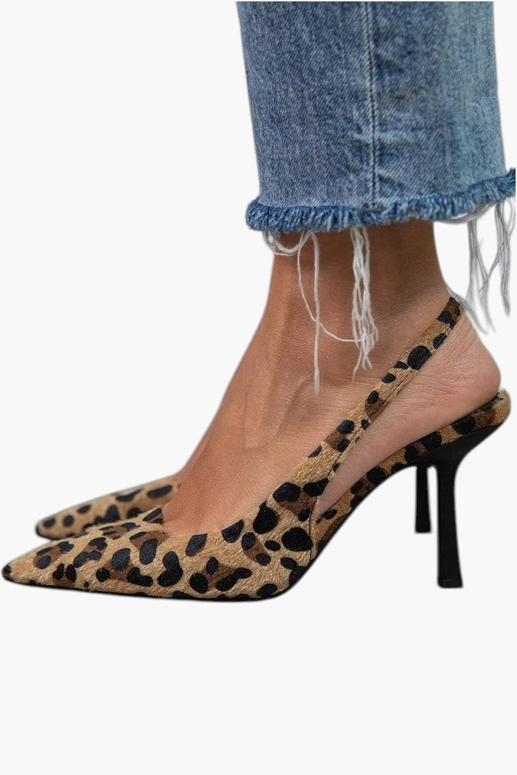 Paso Suave - Tacón leopardo elegante y ortopédico