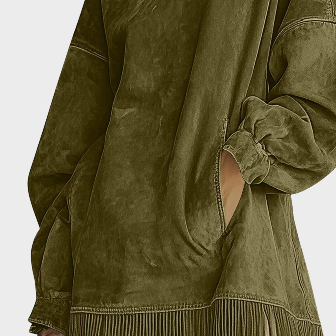 Sandra | Vestido de ante con Flecos