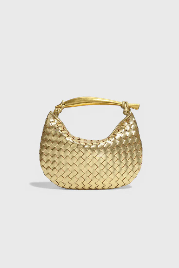 Gerda | Bolso Woven con Asa Dorada