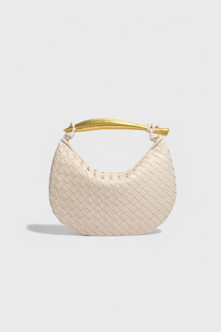 Gerda | Bolso Woven con Asa Dorada