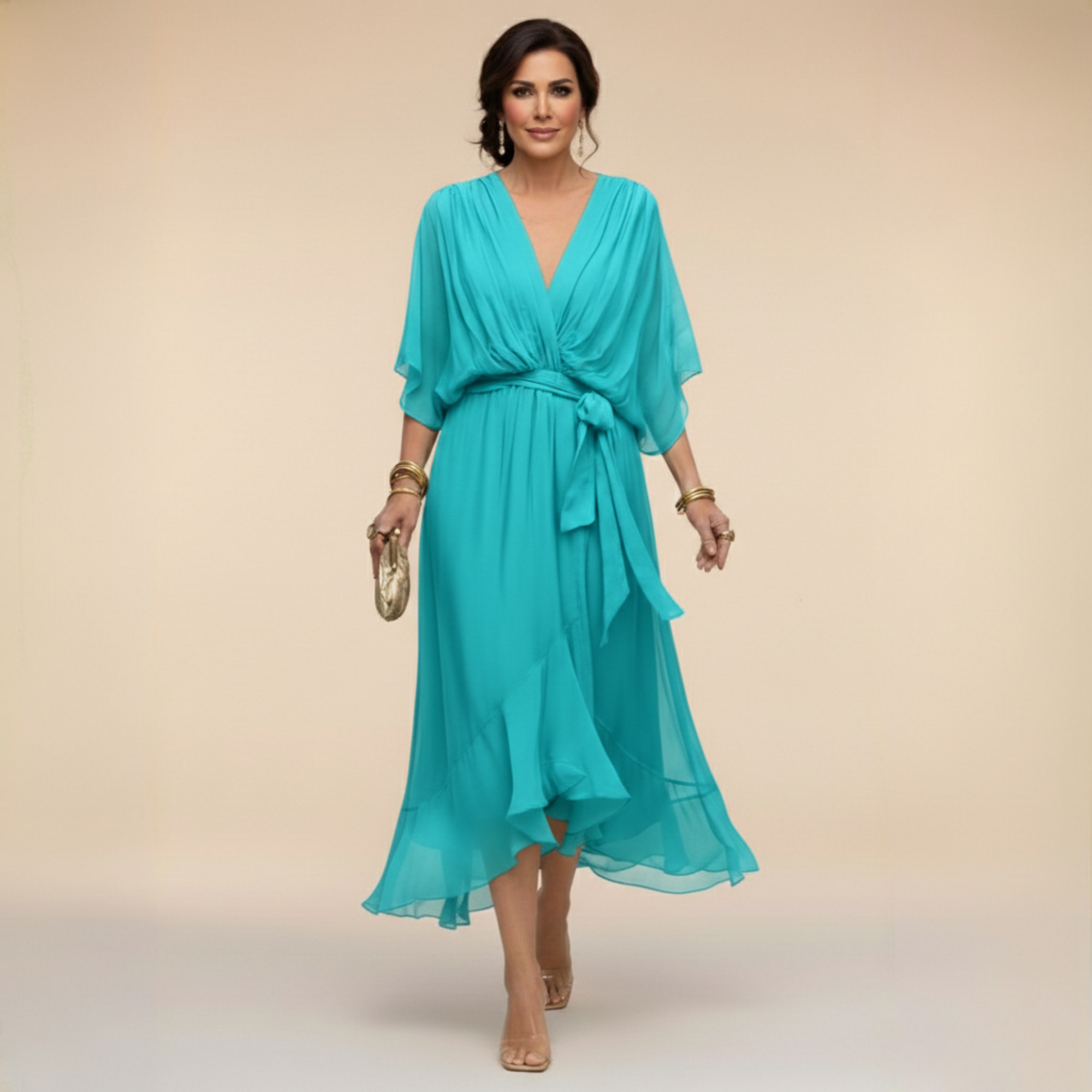 Valeria™ |  Vestido fluido de Chiffon