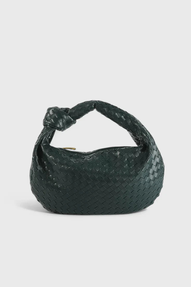Sage Bolso de Hombro Mediano Tejido