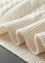 PURE EXTRA-FINE MERINO WOOL STRIPED HALF-ZIP SWEATER