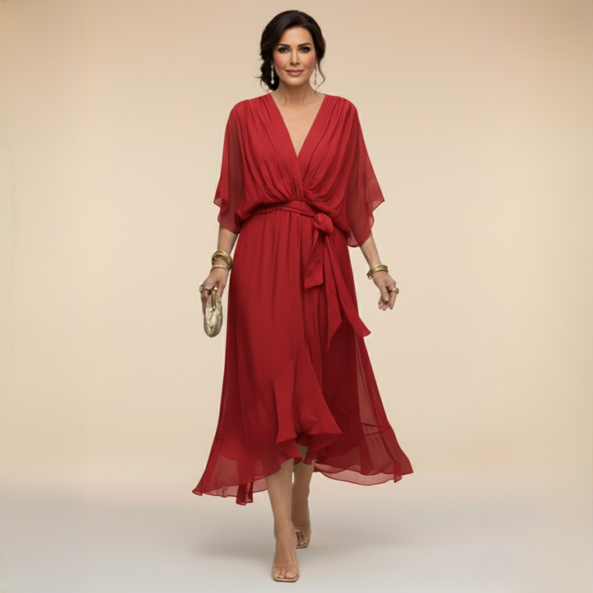 Valeria™ |  Vestido fluido de Chiffon