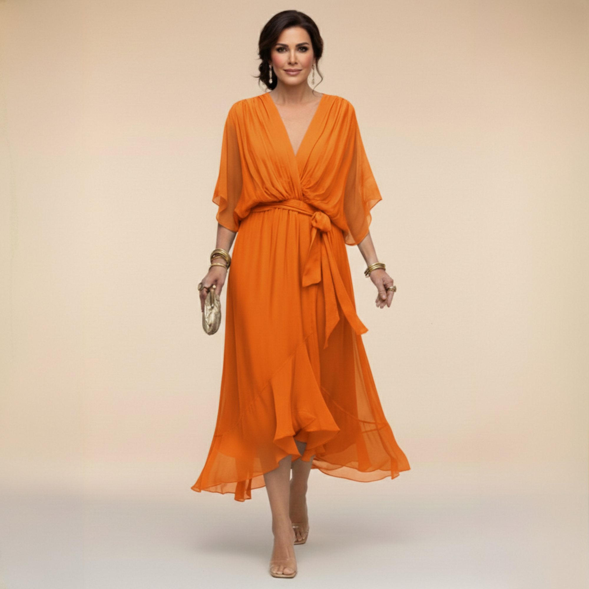 Valeria™ |  Vestido fluido de Chiffon