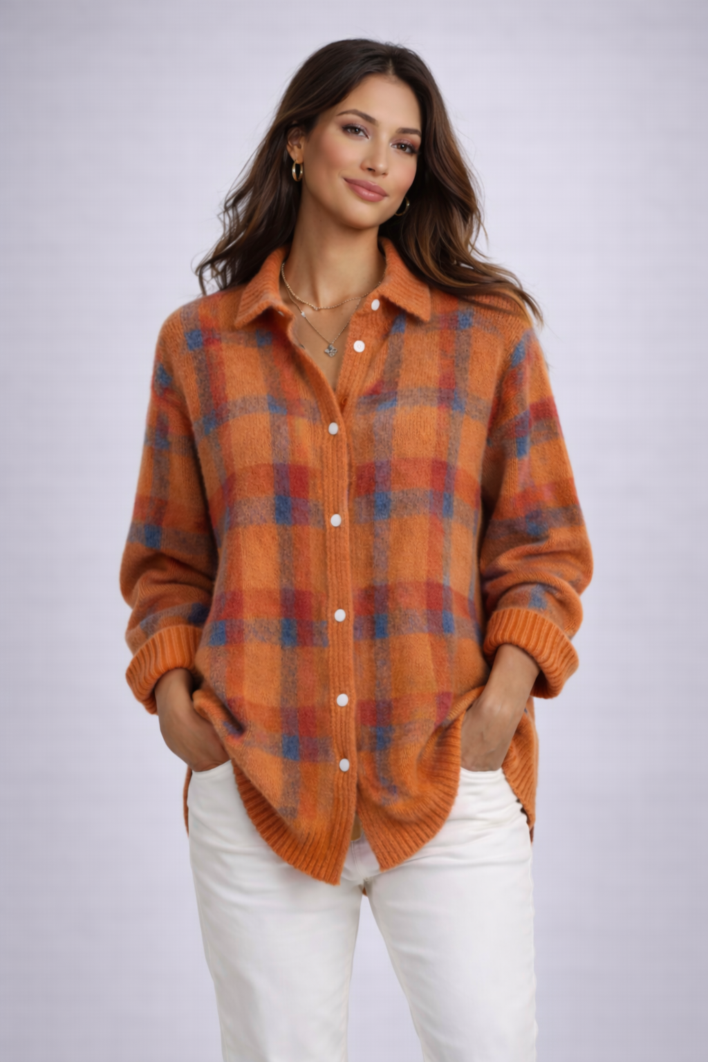Valeria | Cárdigan de cuadros