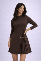Lola | Elegante Vestido con Paneles Plisados