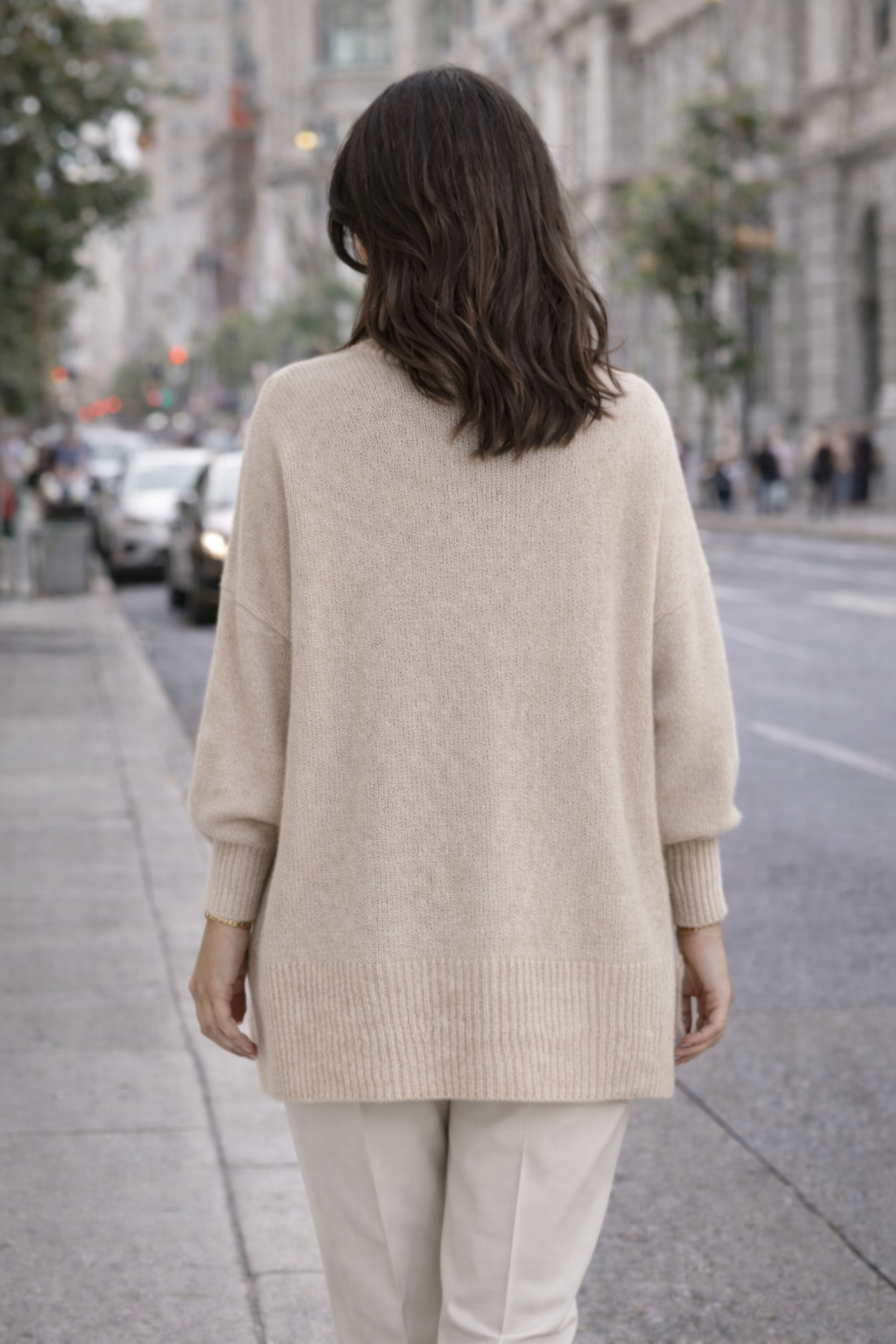 Celeste | Suéter de Punto con Mangas Abullonadas