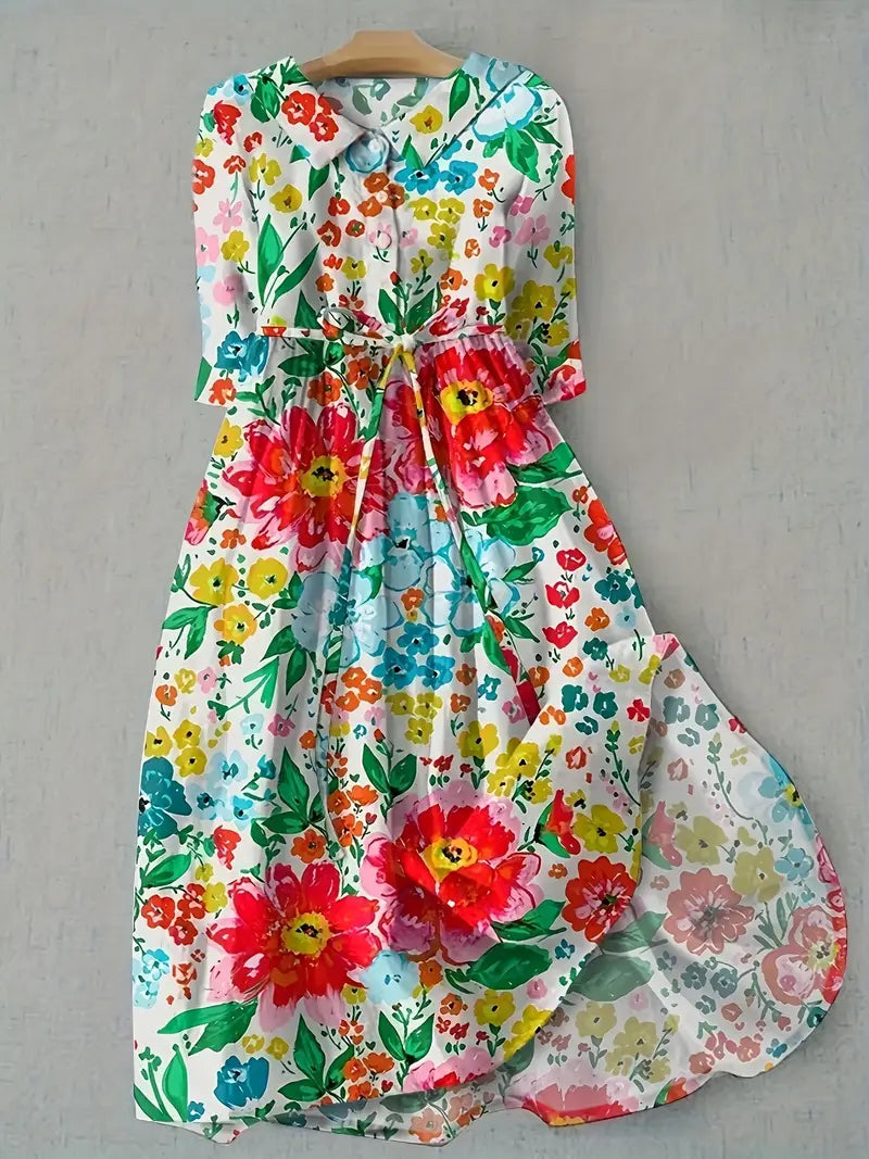 Apolline | Vestido floral en tonos vibrantes