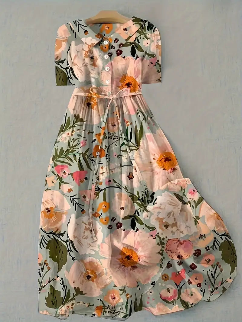 Aurélie | Vestido floral en tonos cálidos