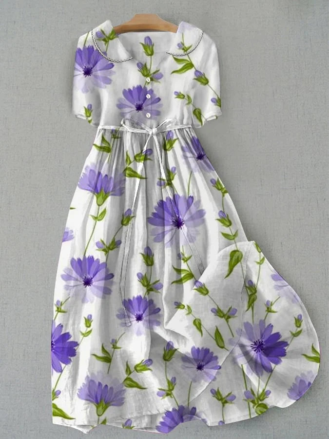 Amélie | Vestido floral elegante en tonos lavanda