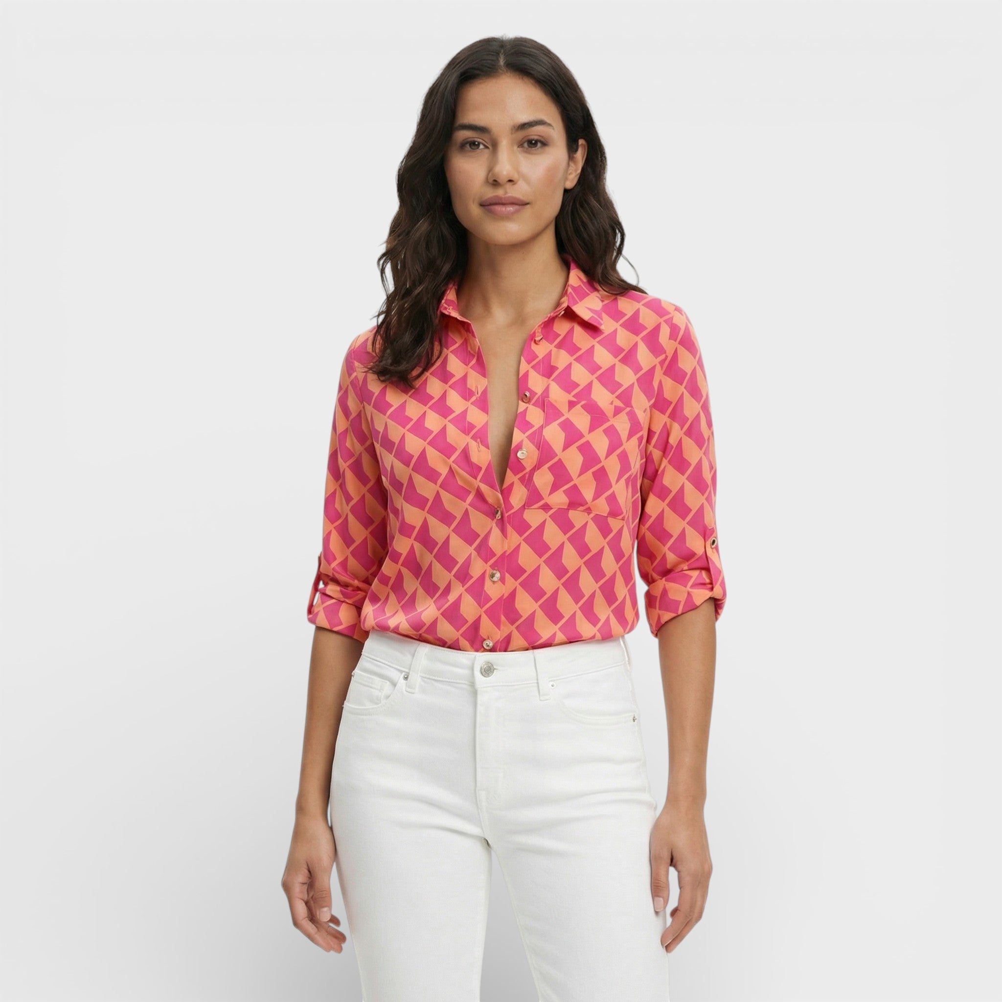 Lourdes | Blusa Clásica Con Cuello Mujer