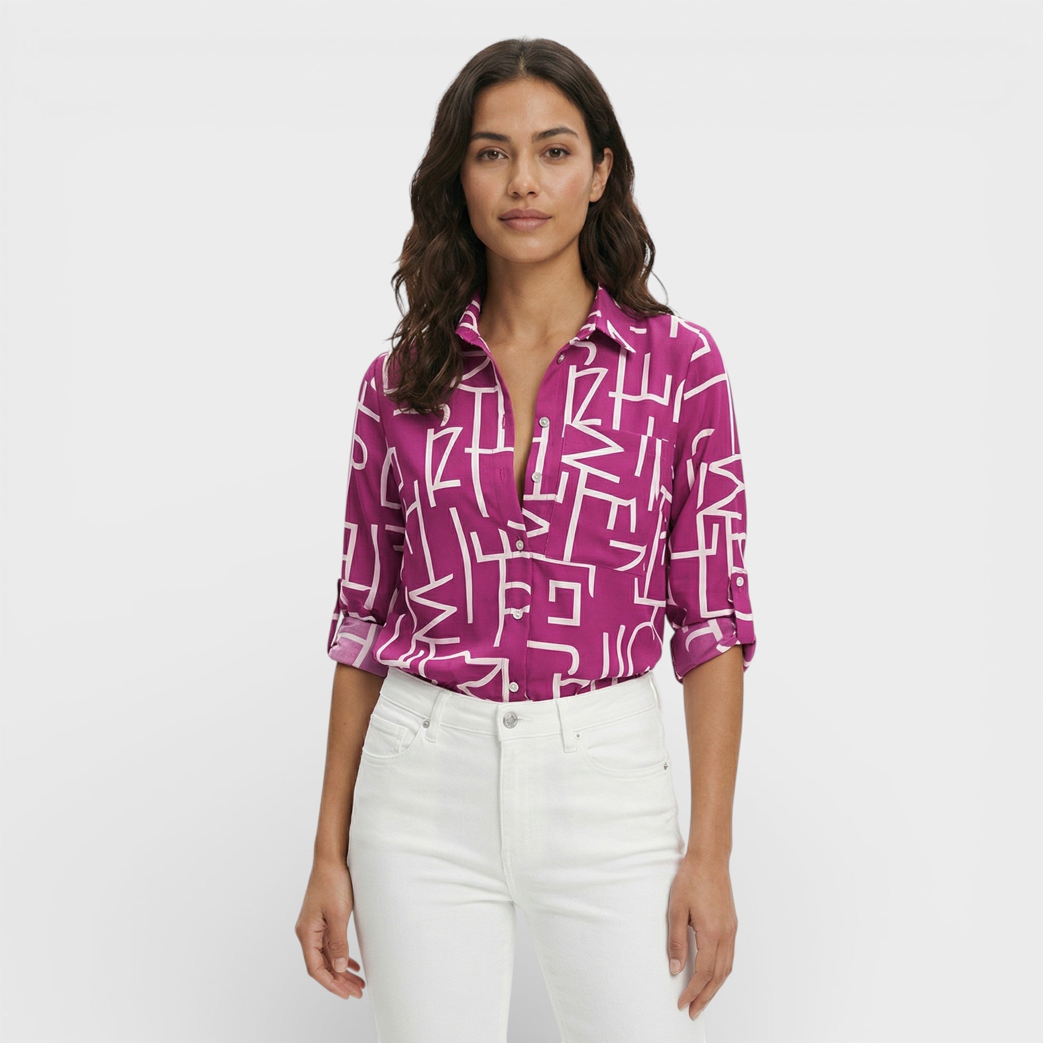 Lourdes | Blusa Clásica Con Cuello Mujer