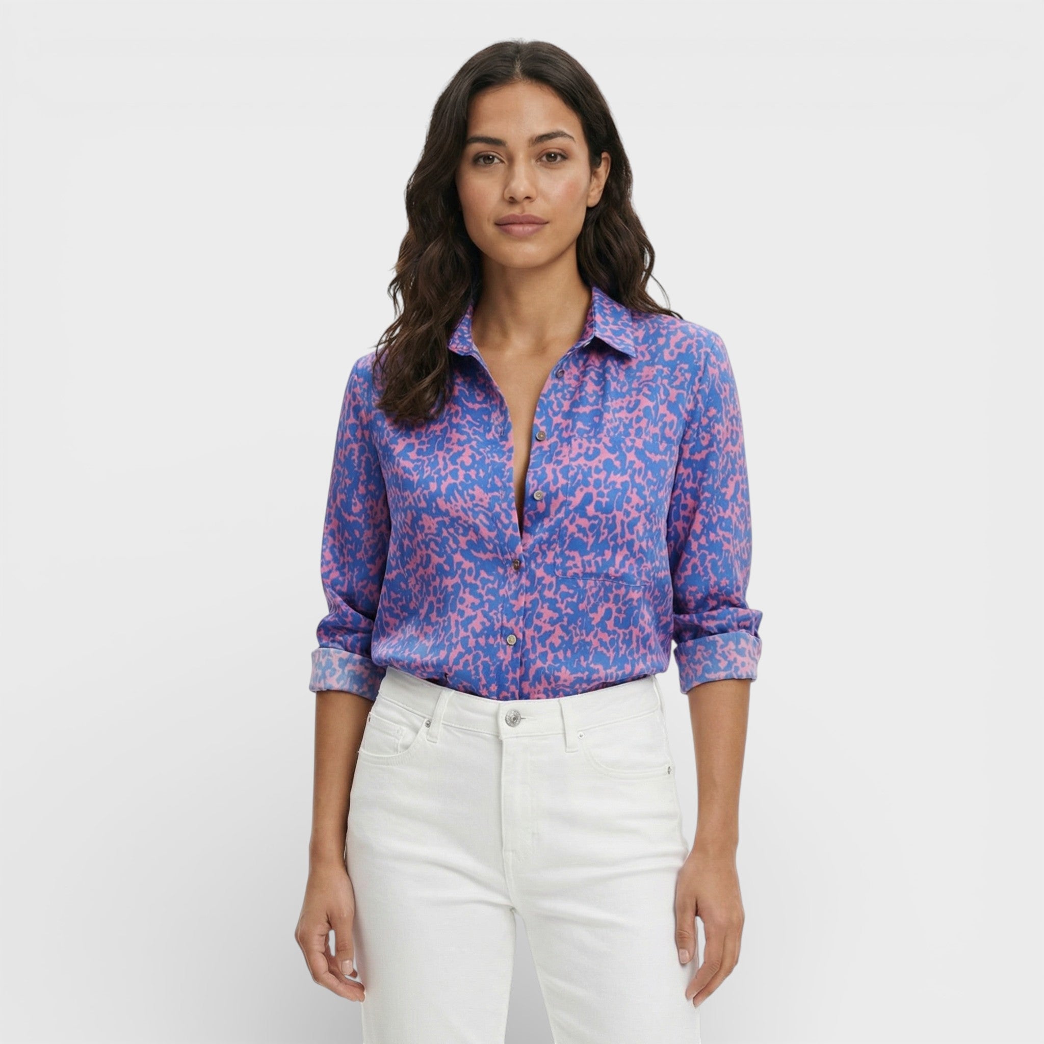 Lourdes | Blusa Clásica Con Cuello Mujer