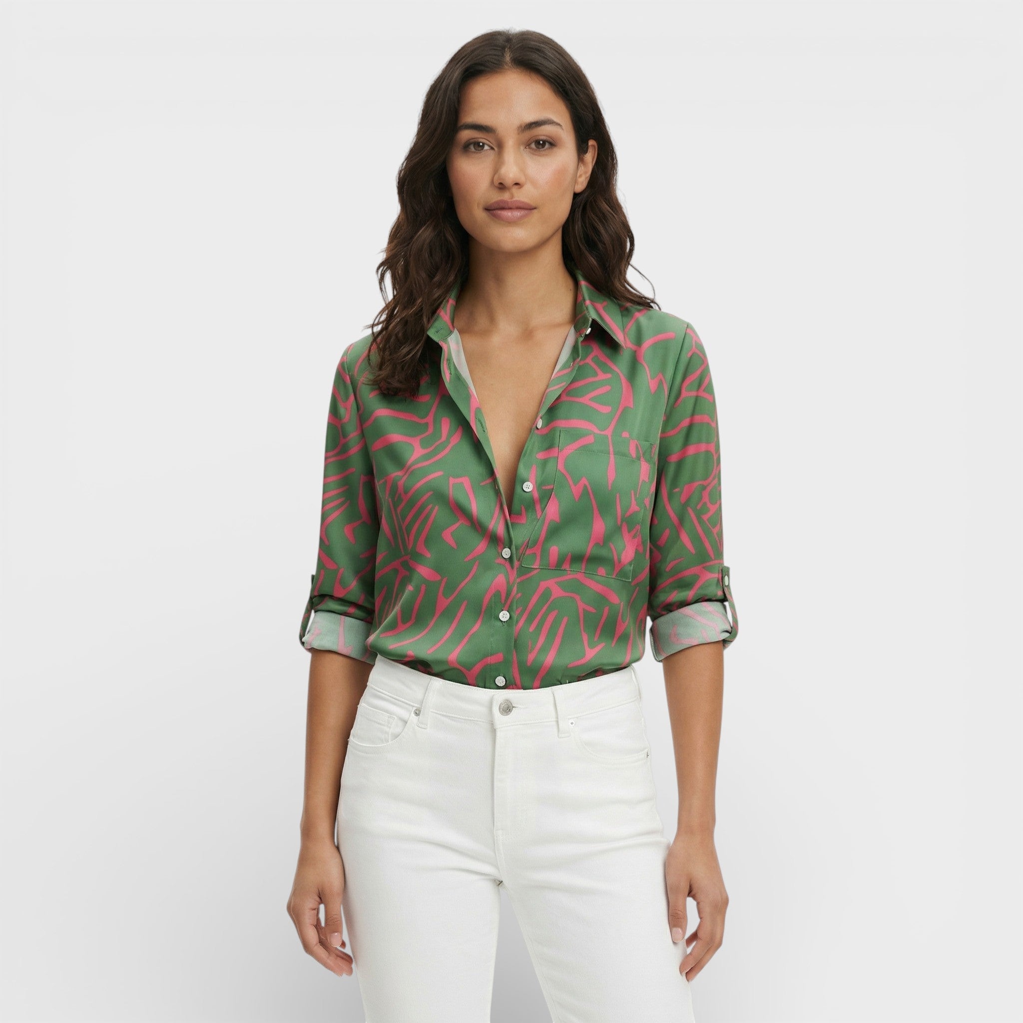 Lourdes | Blusa Clásica Con Cuello Mujer