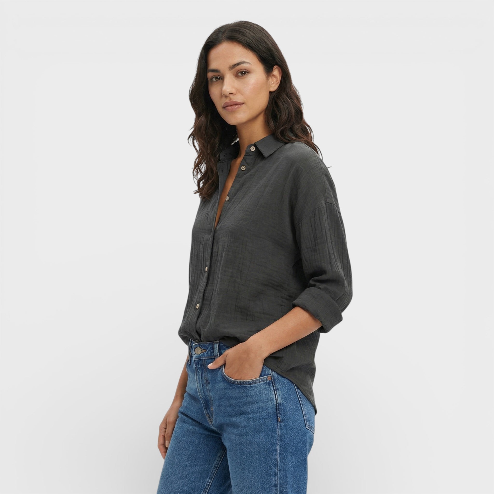 Esther | Camisa Plisada Ligera Mujer Elegante