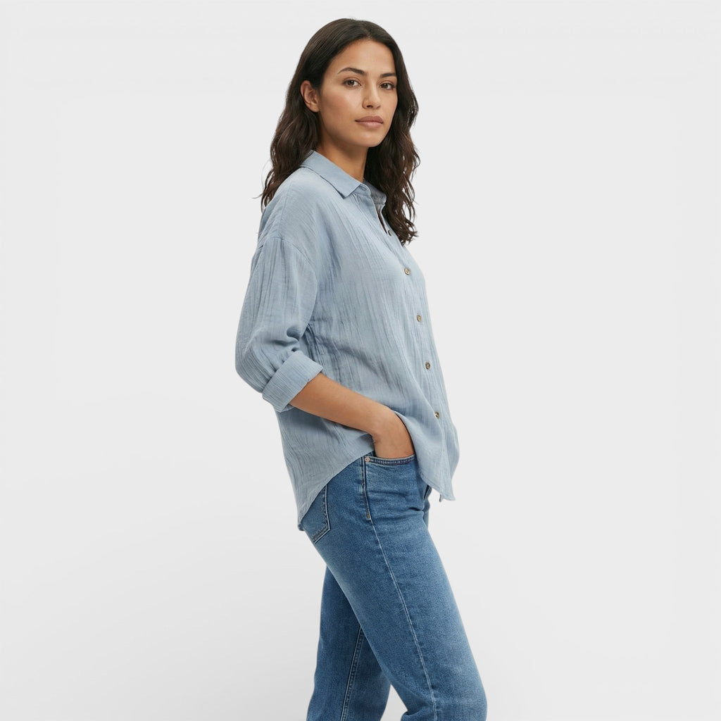 Esther | Camisa Plisada Ligera Mujer Elegante
