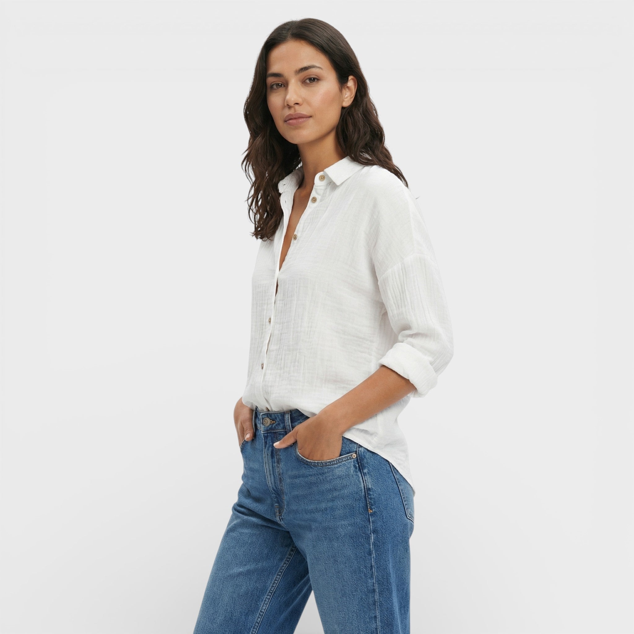 Esther | Camisa Plisada Ligera Mujer Elegante