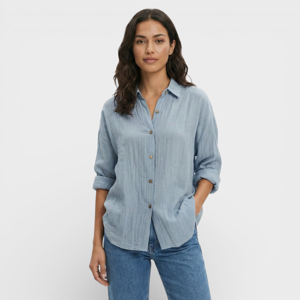 Esther | Camisa Plisada Ligera Mujer Elegante