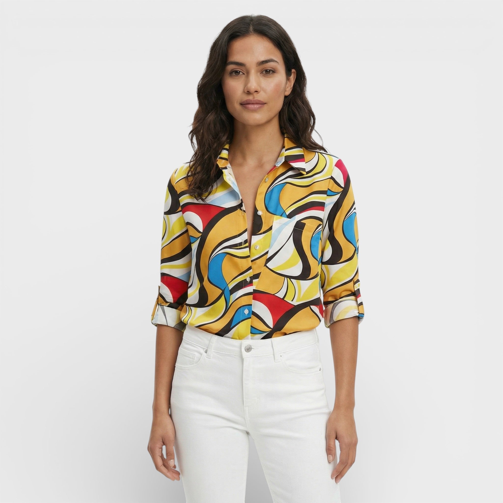 Lourdes | Blusa Clásica Con Cuello Mujer