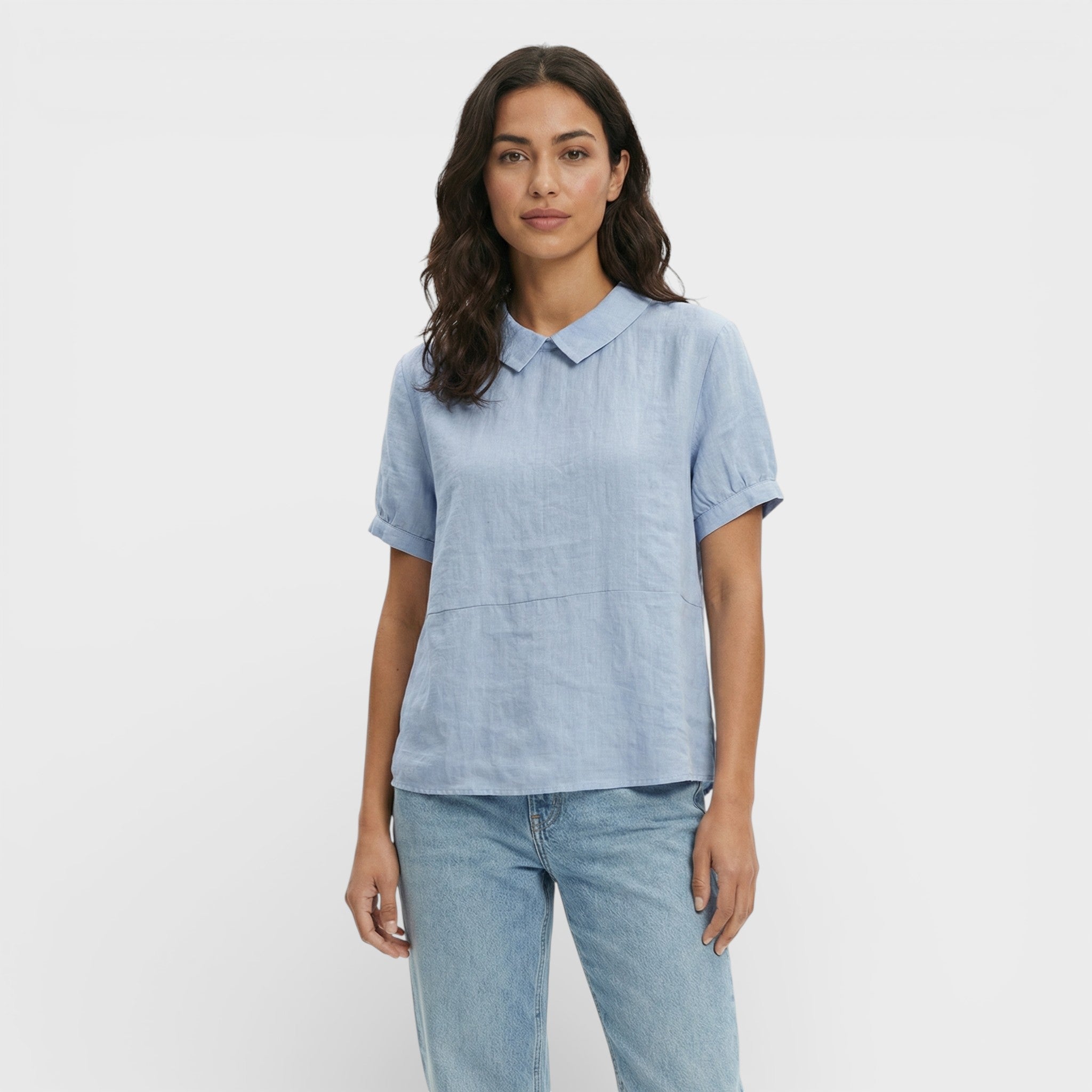 Paula | Blusa Manga Corta Cuello Redondo