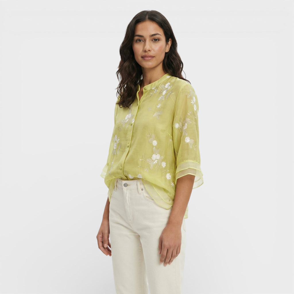 Berta | Blusa Bordada Flores Mujer Elegante