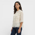 Berta | Blusa Bordada Flores Mujer Elegante
