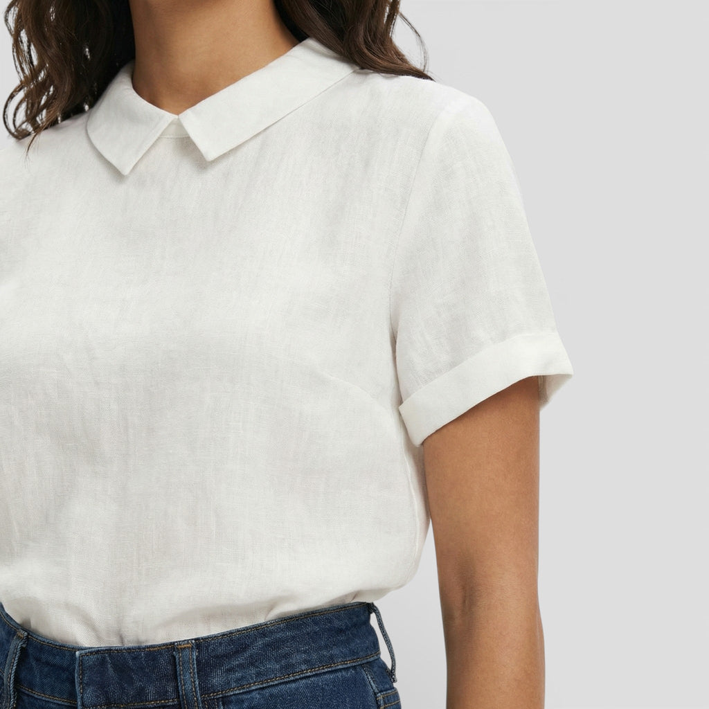 Paula | Blusa Manga Corta Cuello Redondo