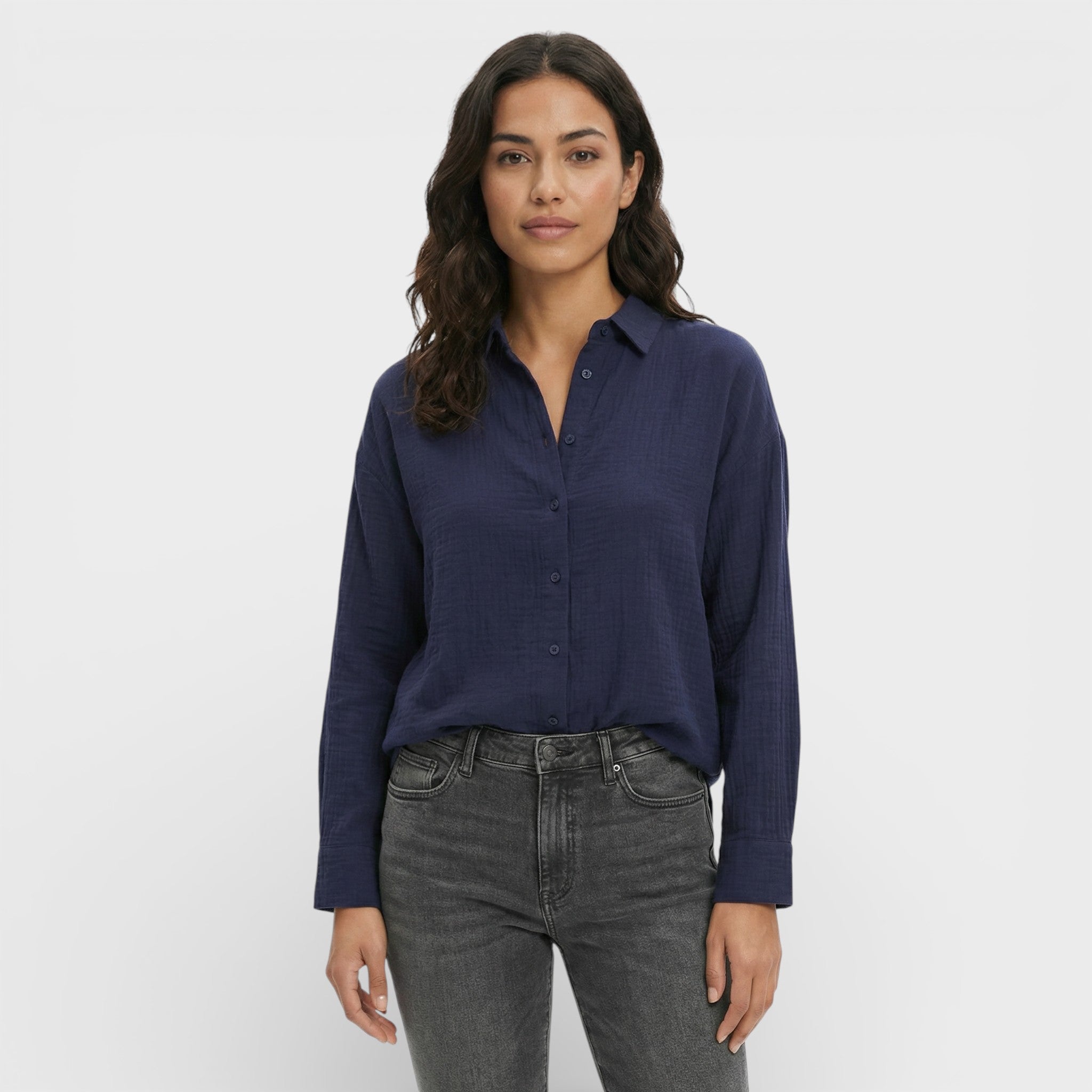 Isa | Camisa Lino Holgada Mujer Atemporal