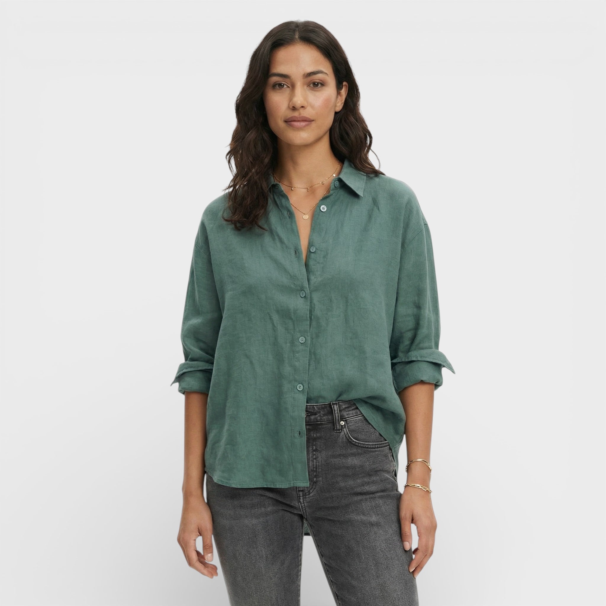 Isa | Camisa Lino Holgada Mujer Atemporal