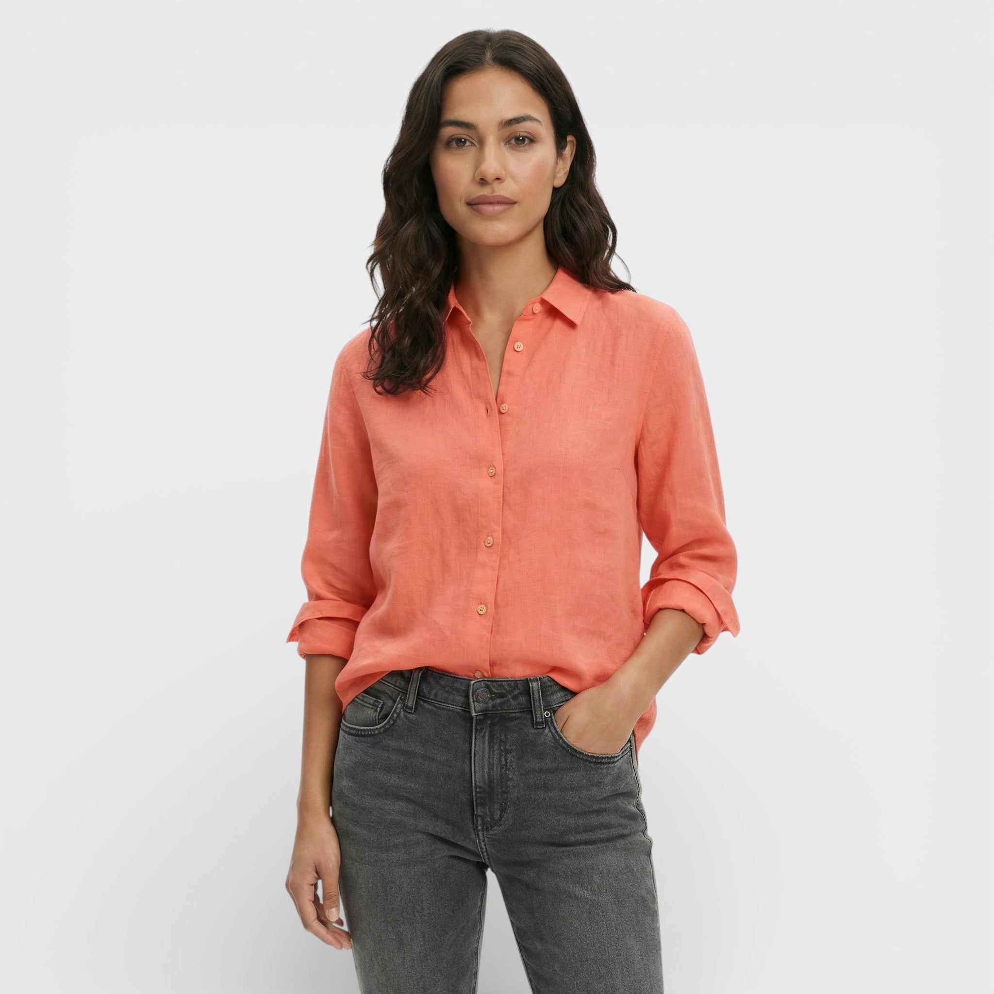 Isa | Camisa Lino Holgada Mujer Atemporal