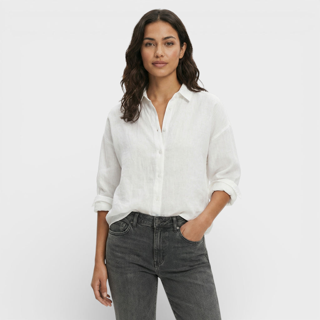 Isa | Camisa Lino Holgada Mujer Atemporal